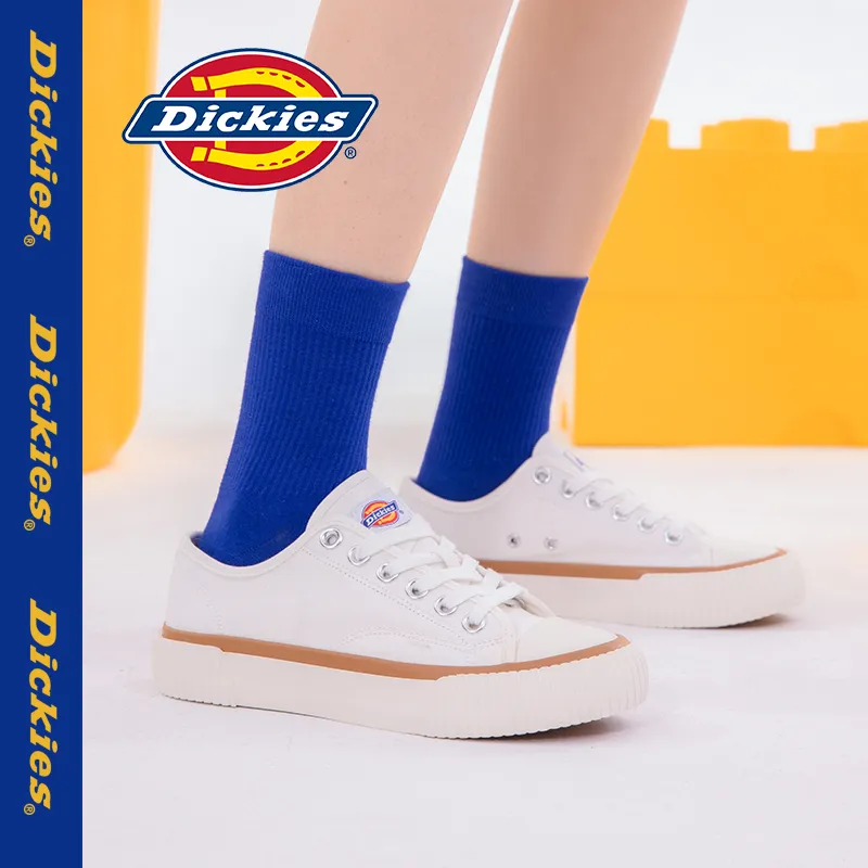 Dickies Canvas Shoes Unisex Low-Top White-6