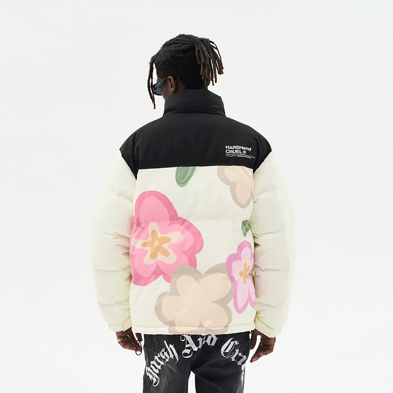HARSH AND CRUEL Puffer Jacket Unisex Multicolor-5