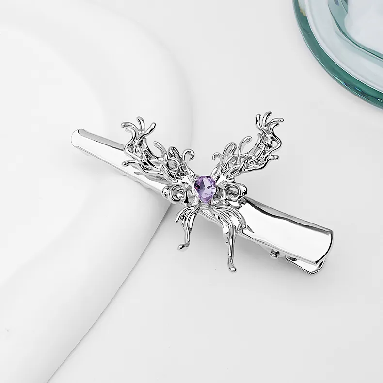 MAGICPOLE Alloy Hair Clips Women's Silver-3