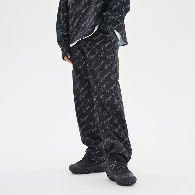SPRAYGROUND Casual Pants Unisex Black-4