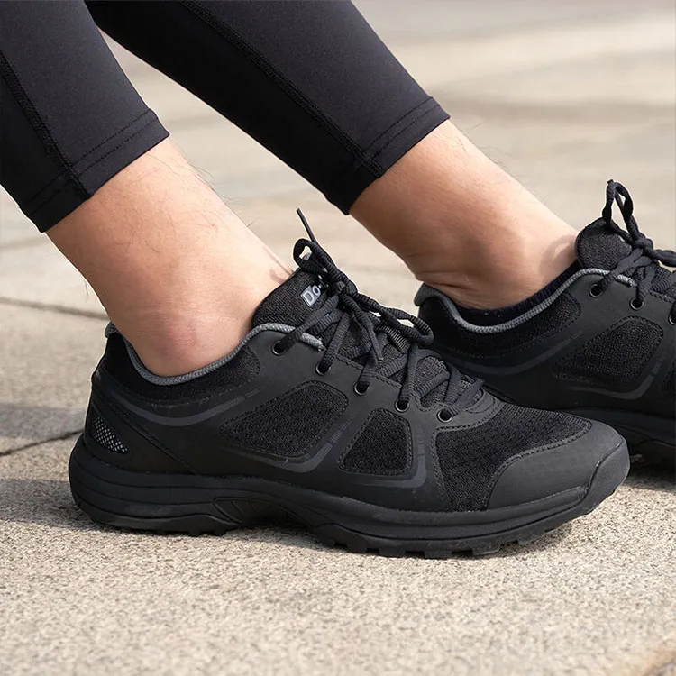 DO WIN Cushioned Slip Resistant Abrasion Resistant Low Top Running Shoes Unisex Black-8