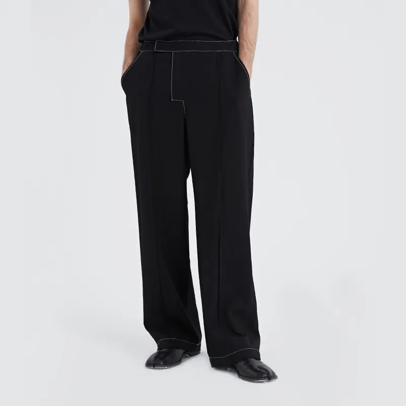 Organic Emotion Straight Casual Pants Unisex Black-2