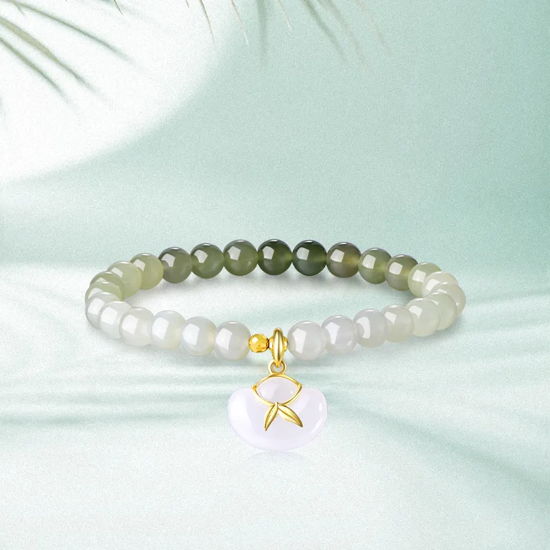 LOVING Hetian Jade Bracelets White Jade/Pale Greenish White Jade Women's-4
