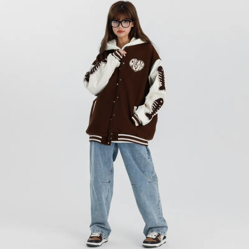 ALL NIGHT DAYS Baseball Jacket Fall Unisex-15