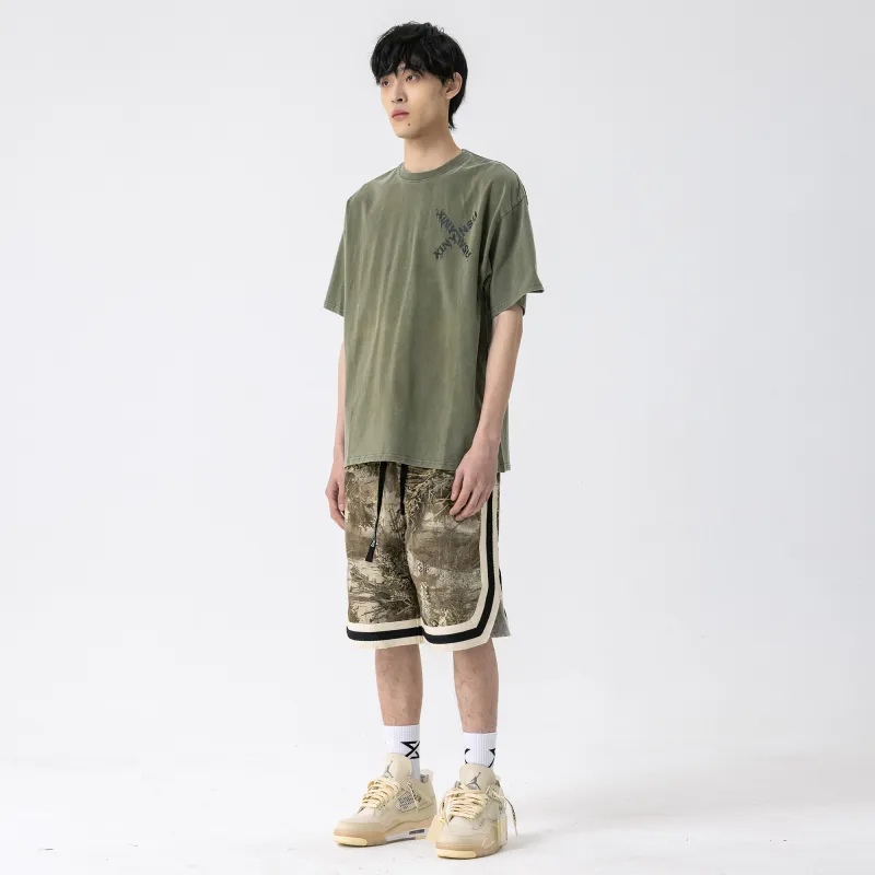 XINYINSU Casual Shorts Unisex Khaki-8