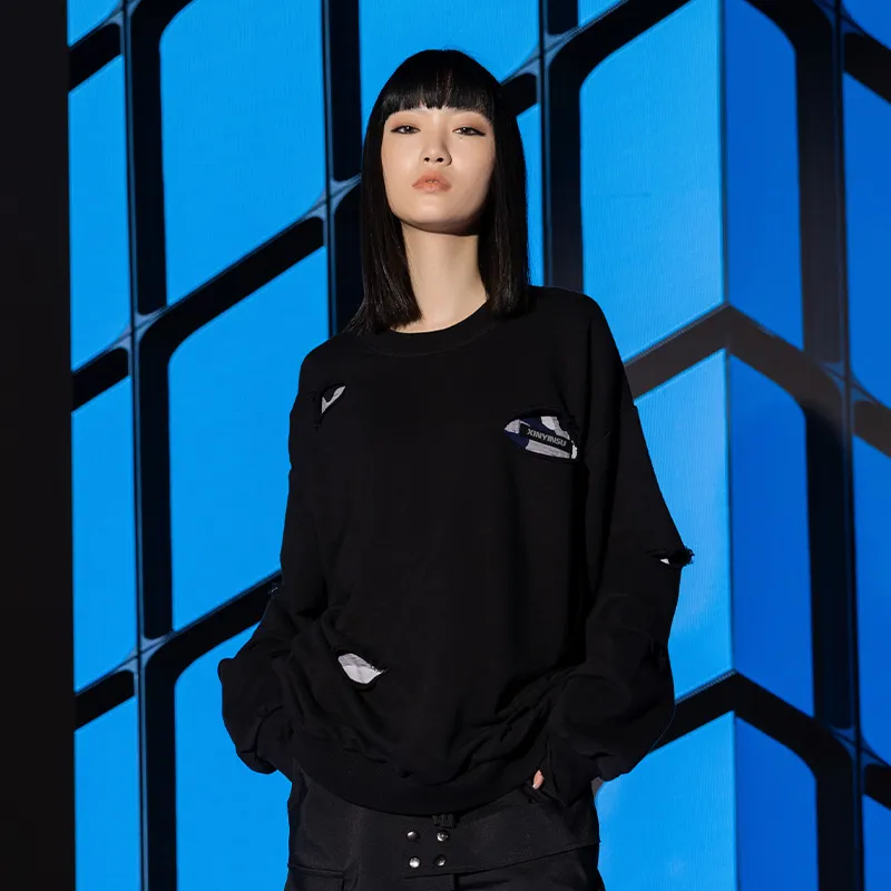 XINYINSU Sweatshirt Unisex Black-2