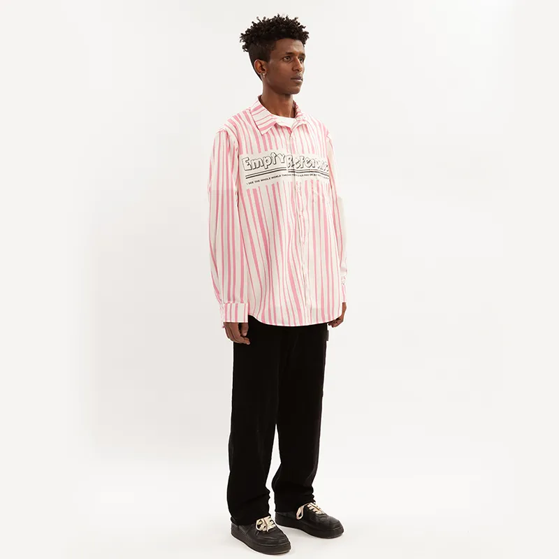 EMPTY REFERENCE Long Sleeved Shirts Unisex Pink-4
