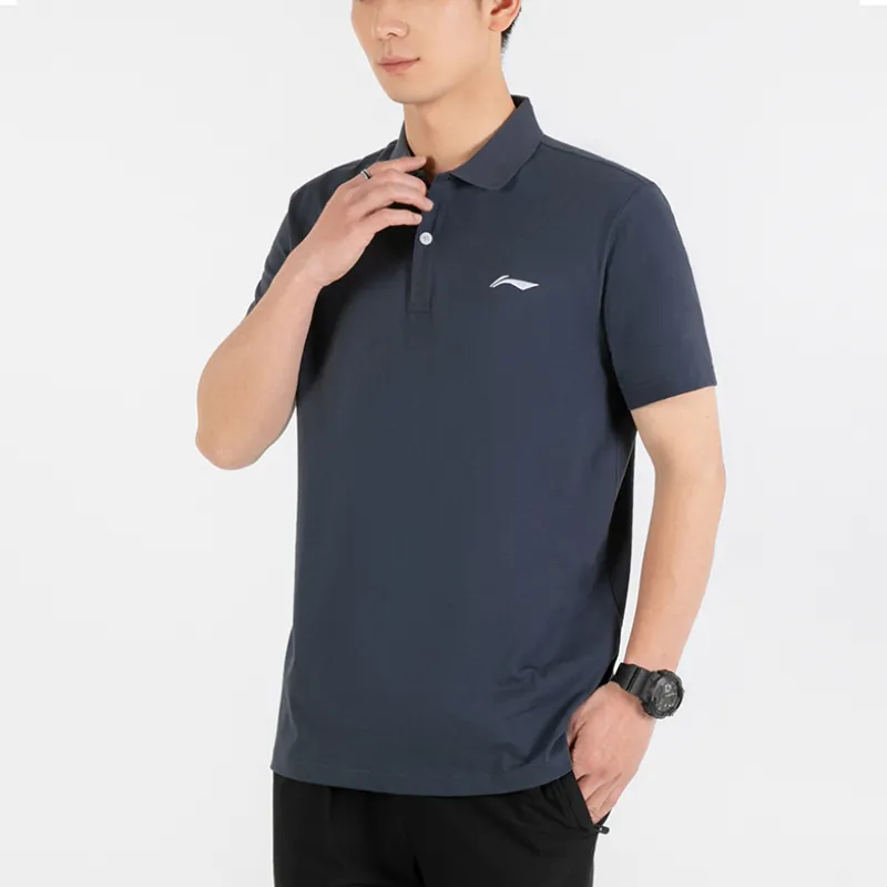 LiNing Polo Shirt Men's Dark Gray-3