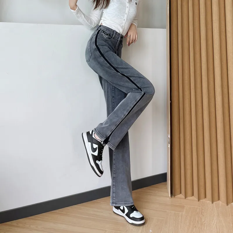 MITUAN Straight Jeans Women's Smoke Gray-4