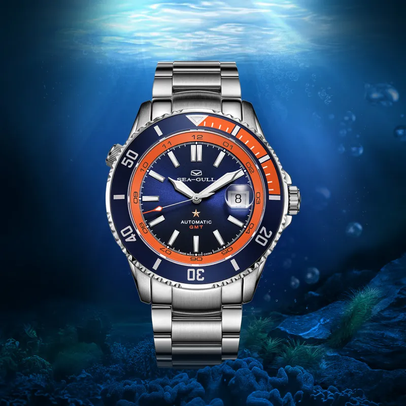 Sea Gull Ocean Automatic Mechanical Movement Nylon Strap Watch Men's Watches Black Dial-11