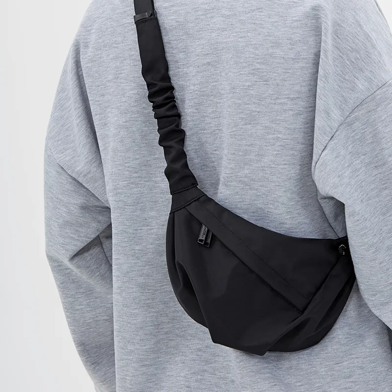 MYEDITION Shoulder Bag, Cell Phone Pouch, Crossbody Bag Nylon Polyester Black/Gray Unisex-3