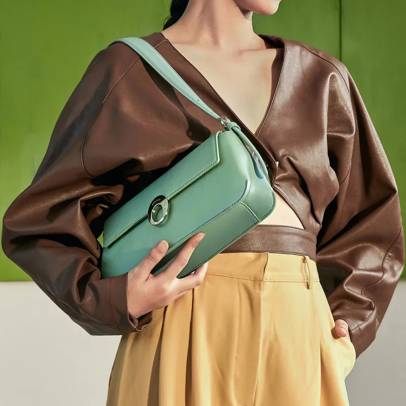 ST&SAT Genuine Leather Shoulder Bag Women's Multicolor-6