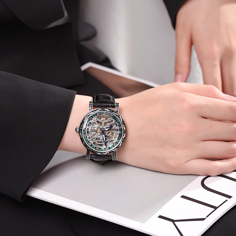 VRQ Faith Series Automatic Mechanical Movement Watch Women's Watch Cut-Out Dial-13