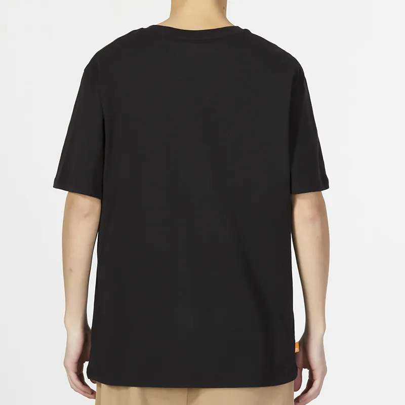 Timberland Drop Shoulder Sleeve T Shirt Men's Black-3