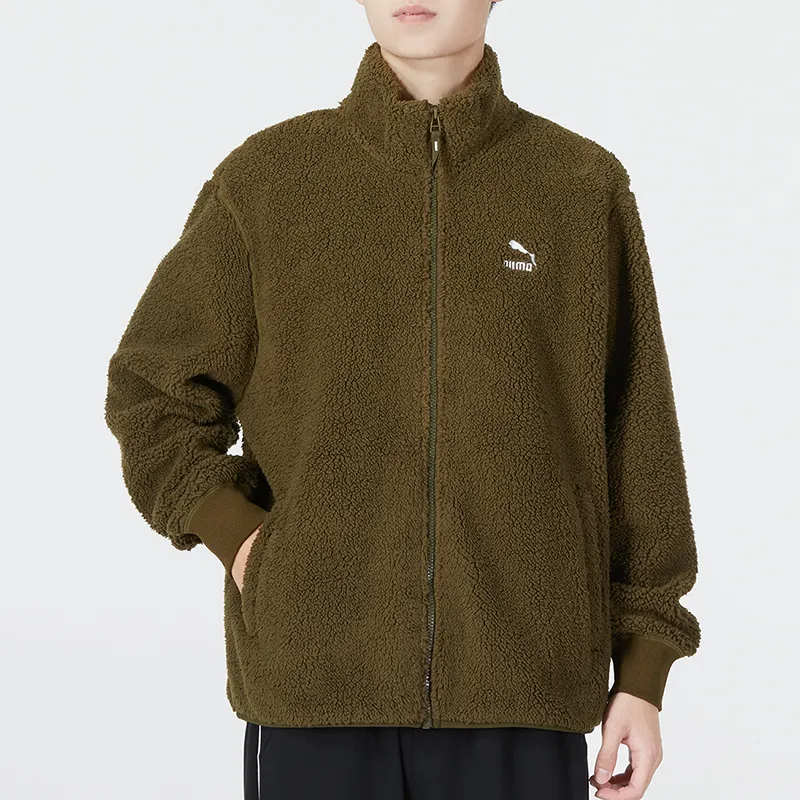 PUMA Velvet Jackets Men Army Green-2