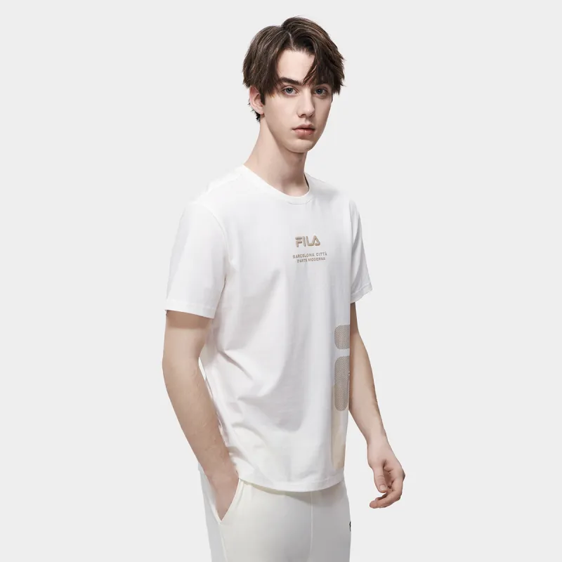 FILA T Shirts Men Cloud White-5