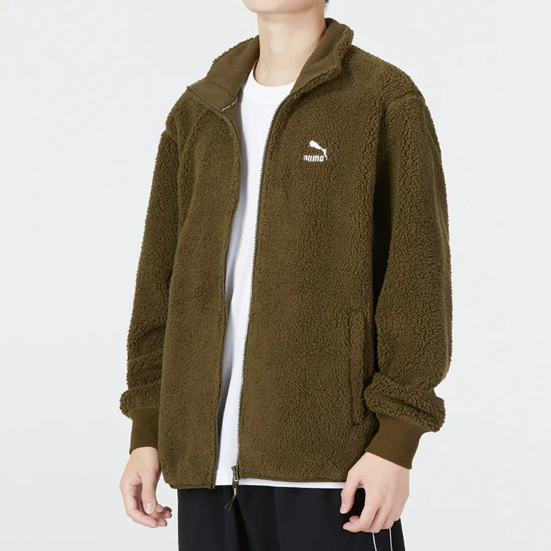 PUMA Velvet Jackets Men Army Green-4