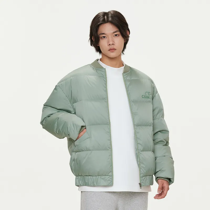 CONKLAB FW22 Letter Solid Color Stand Collar Loose Fit Thickened Down Jacket Unisex-6