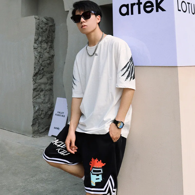 MIRACLE KILL Loose Fit Shorts Unisex Black-5