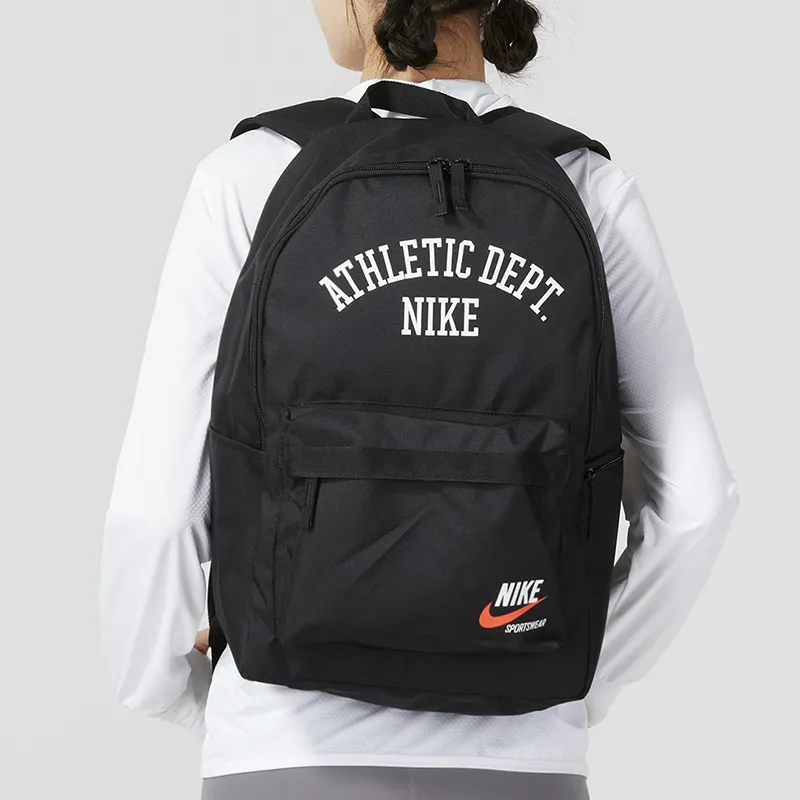 Nike Heritage Fabric Backpack Regular Unisex Black/White-3