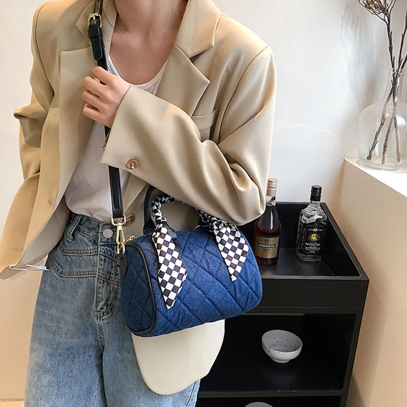 JANE KLAIN Denim Handbags Shoulder Bag Crossbody Bag Regular Women's Blue-5