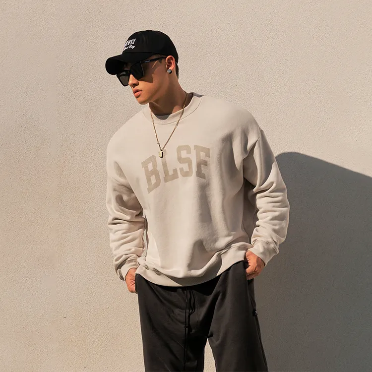 BLUESFLY Crew Neck Loose Fit Sweatshirt Men's-3