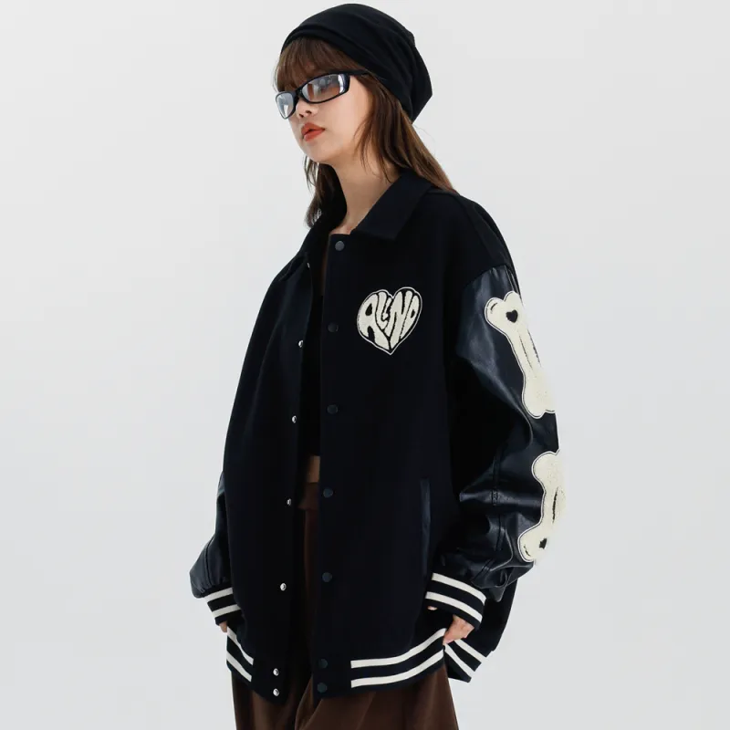 ALL NIGHT DAYS Baseball Jacket Fall Unisex-4