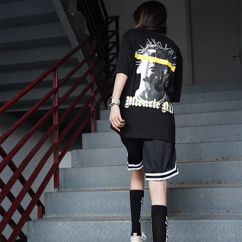 MIRACLE KILL Loose Fit Shorts Unisex Black-8