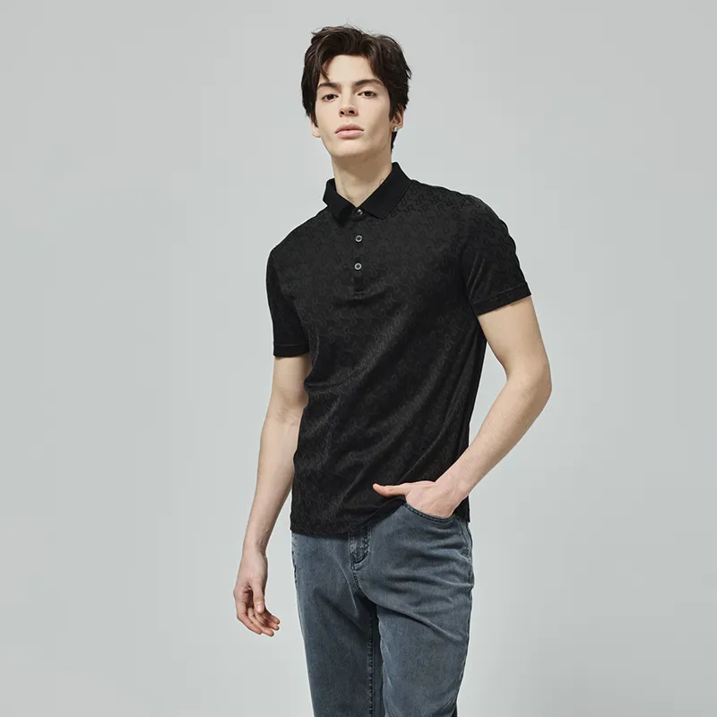 RARE Polo Shirts Men Black-5