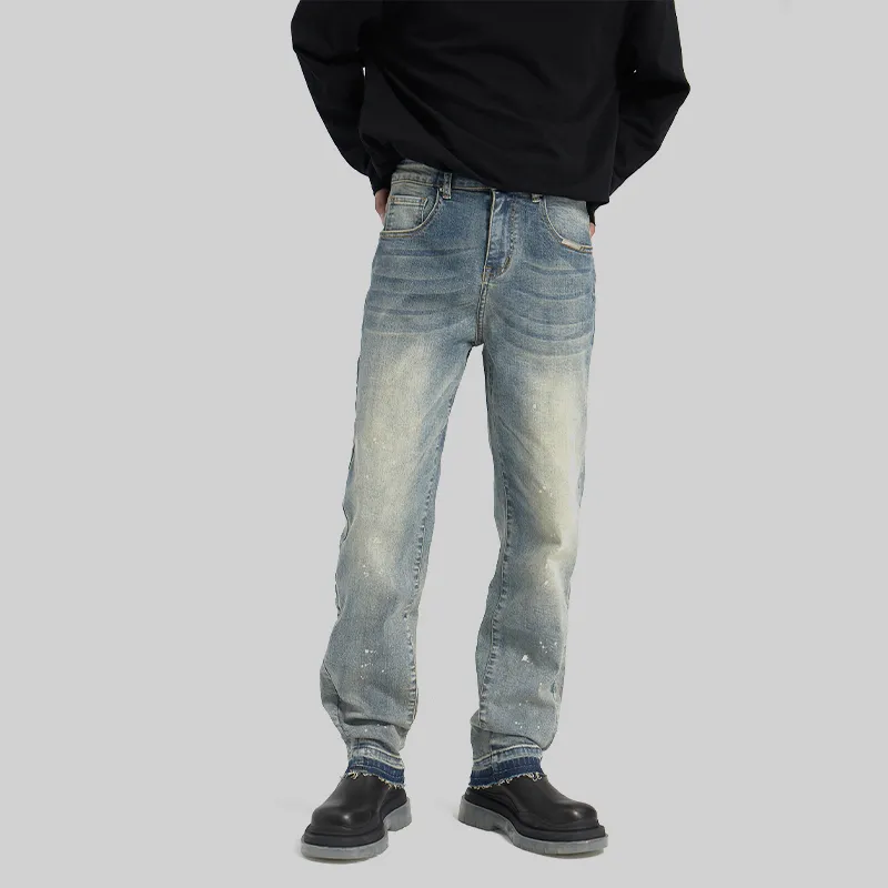 UNKNOWTAL Jeans Unisex Washed Blue-2