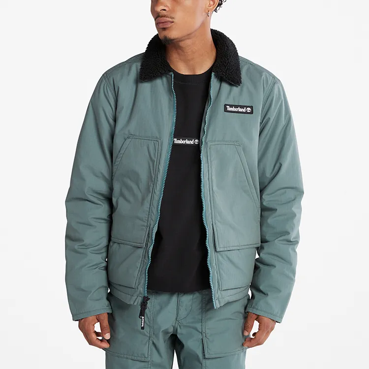 Timberland Velvet Jackets Men Fragrant Green-3
