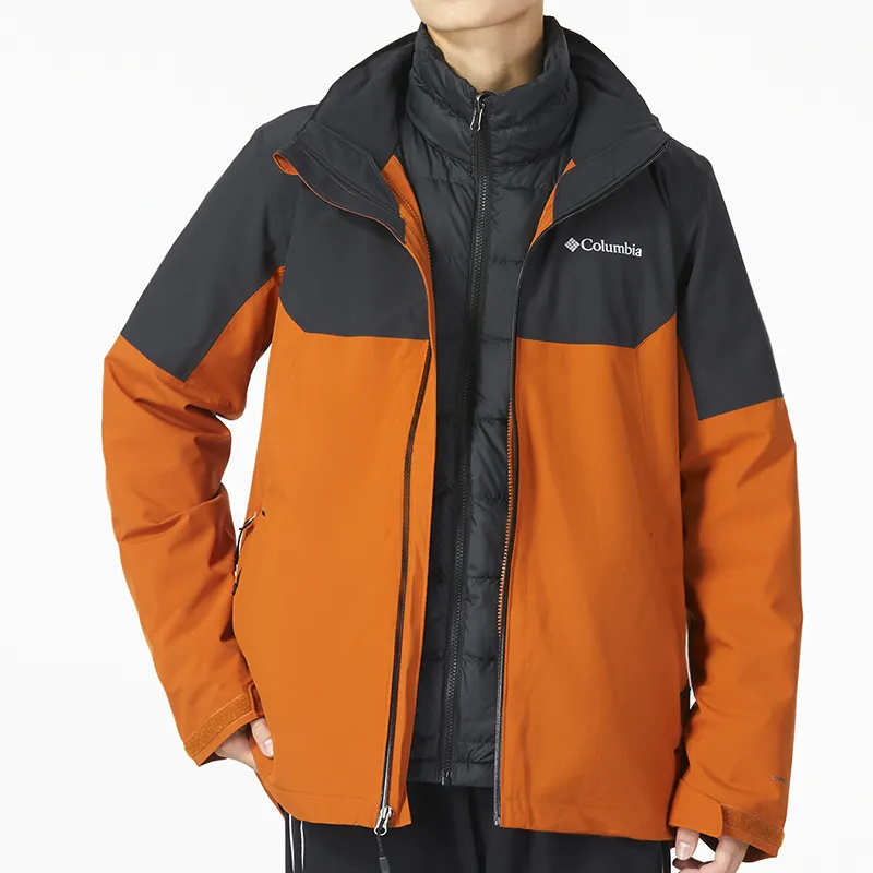 Columbia Waterproof And Warm Windbreaker Jacket Men's Orange-5