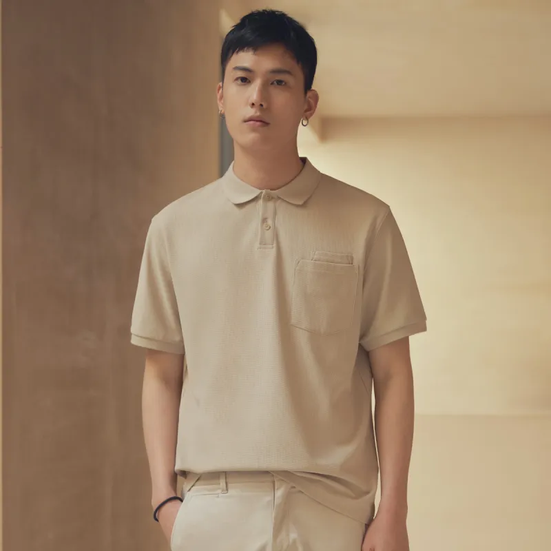 A.B.X Loose Fit Short Sleeved Polo Shirt Men's-1