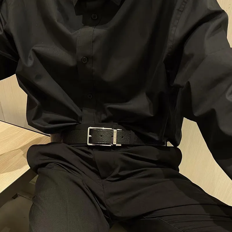 NINE NAIL Leather Belts Men-5