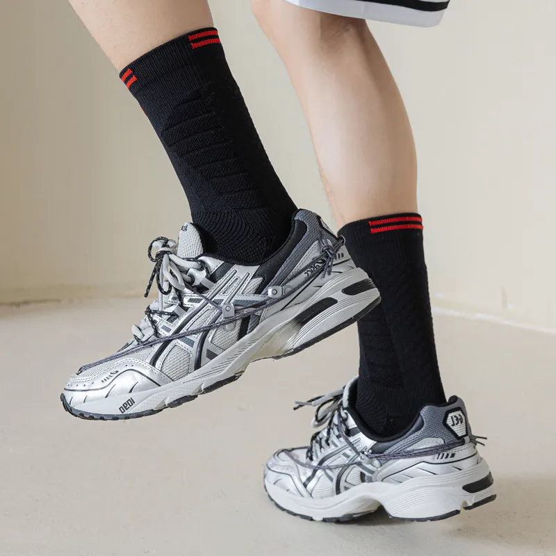 SHIWAJI Sports Basketball Socks Men's 3 Pack Solid Color-2