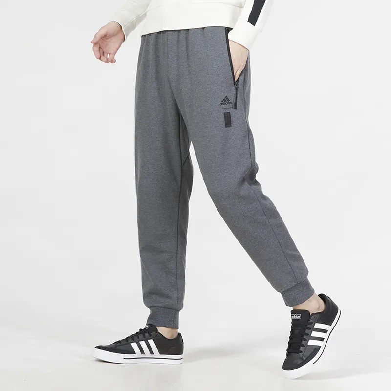 Adidas Knitted Sweatpants Men Dark Gray-4