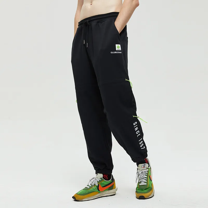 Clubxxhh Jogger Thickened Casual Pants Unisex Black-3