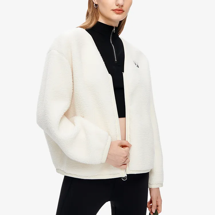 FILA Velvet Jackets Women's Cloud White-5