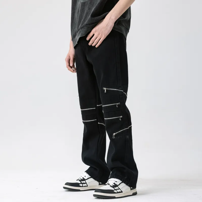 XINYINSU Jeans Unisex Black-3