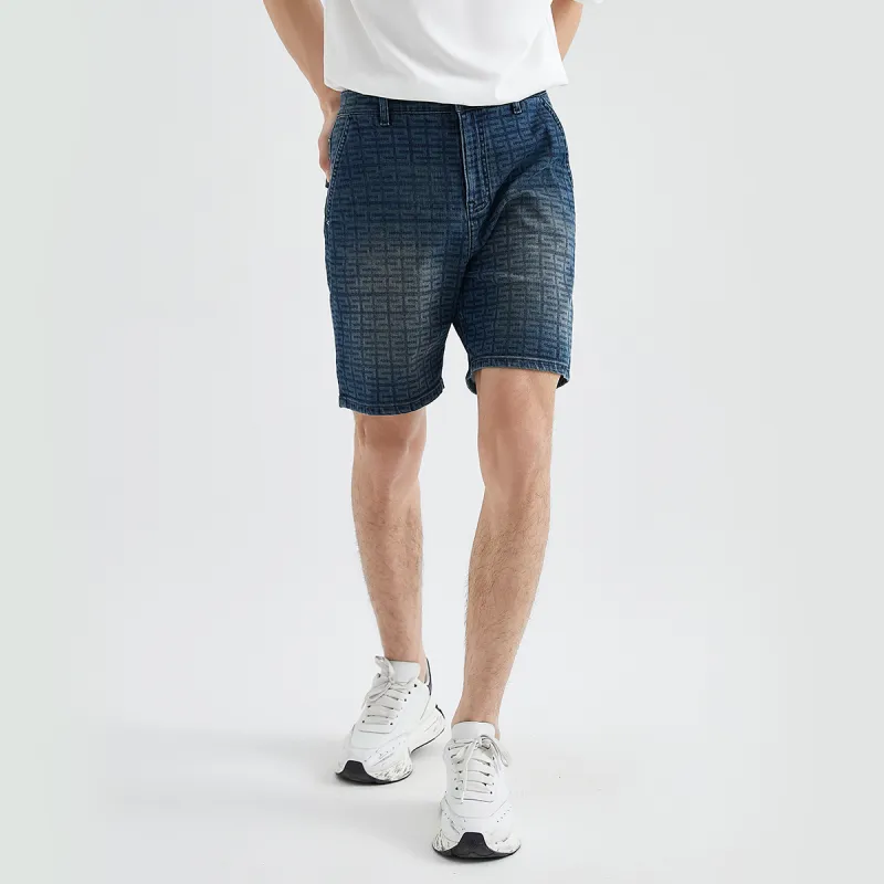 23R+ Denim Shorts Men Blue-6