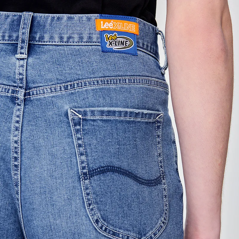 Lee Denim Shorts Men Light Blue-6