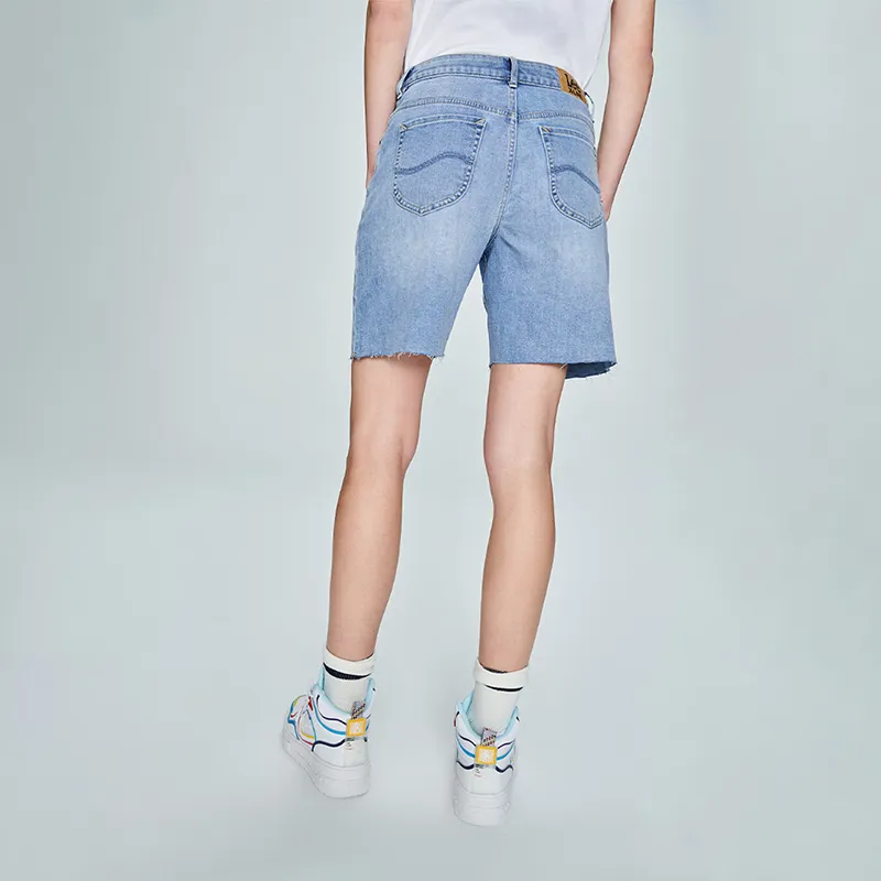 Lee Denim Shorts Women's Light Blue-2