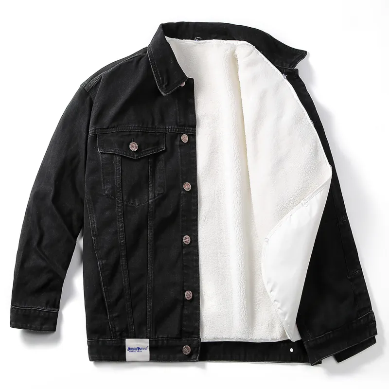 JASONWOOD Denim Jacket Thickened And Fleece Lined Unisex-19