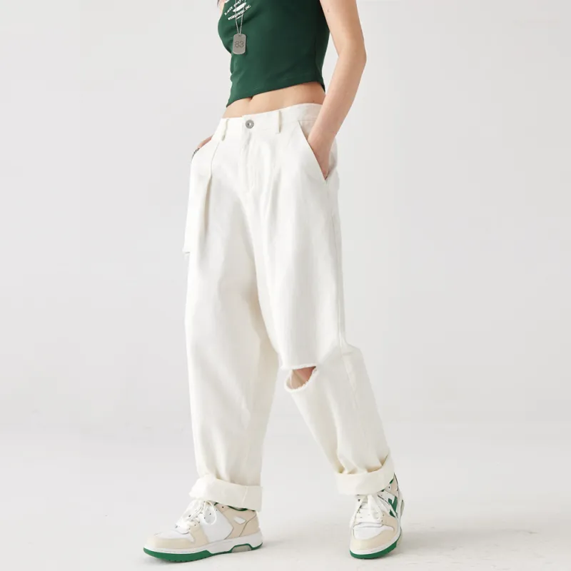 TURN SIGNAL Casual Pants Women's White-3
