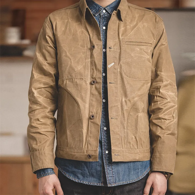 MADEN Jackets Men Khaki-4