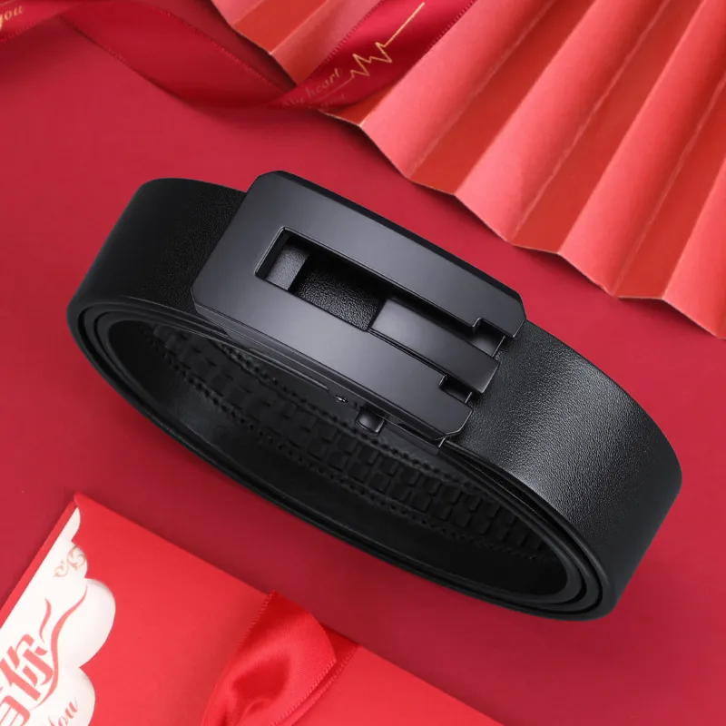 VINEY Top Grain Cow Leather Belts Men's Width 3.2cm-12