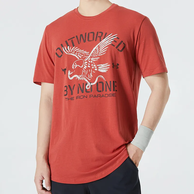 Under Armour T Shirt Men's Burgundy-2