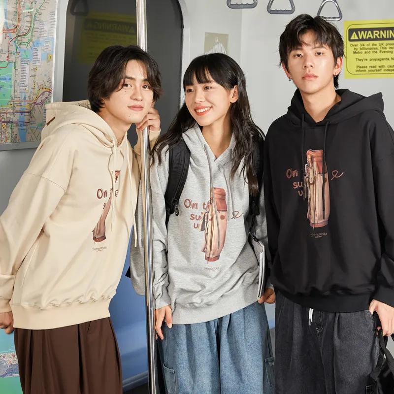 TIKIMOMOKA Hooded Loose Fit Sweatshirt Unisex-4