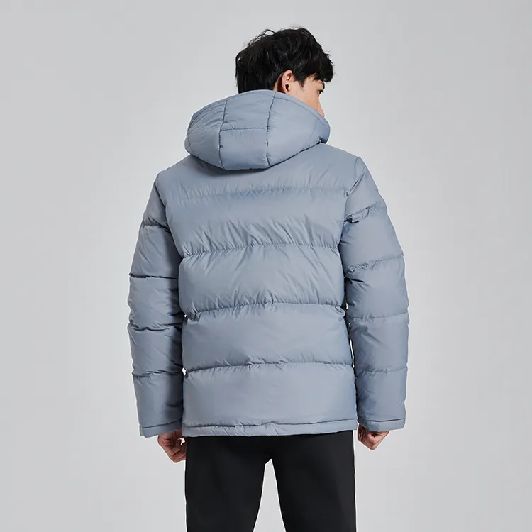Joma Solid Color Hooded Down Jacket Men's Black-9