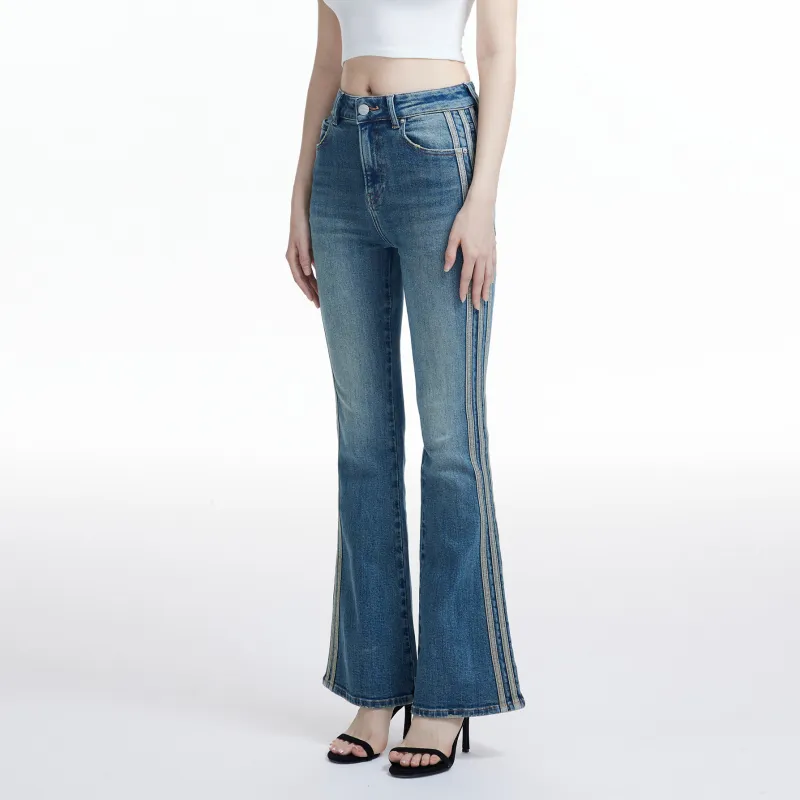 LIUREGALI Jeans Women's Navy Blue-3
